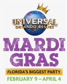 Mardi Gras Logo English - Mardi Gras 2019 Universal Studios Orlando, HD Png Download, Transparent PNG