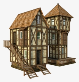 Medieval House 1c - Medieval House Transparent Background, HD Png Download, Transparent PNG