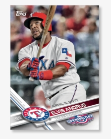 Elvis Andrus 2017 Opening Day Baseball Base Cards Poster - Baseball Player, HD Png Download, Transparent PNG