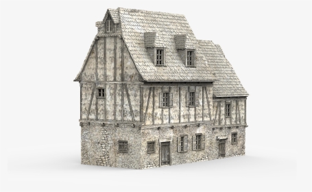 Transparent Broken Building Png - Middle Ages House, Png Download, Transparent PNG