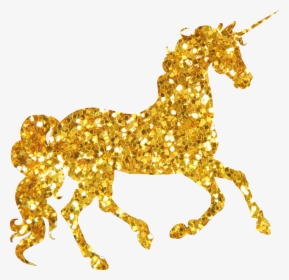Unicorns Transparent Glitter - Transparent Background Gold Unicorn Png, Png Download, Transparent PNG