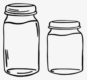 Jar Png Background Image - Glass Bottle Clipart Black And White, Transparent Png, Transparent PNG