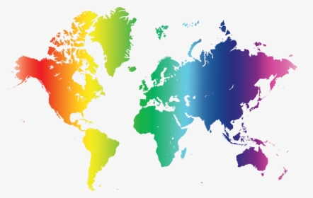 Rainbow World Map Png, Transparent Png, Transparent PNG