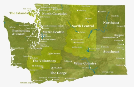 Washington State Map, HD Png Download, Transparent PNG