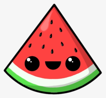 Comida Fruta Sandia Emoji Spring Weather Clip Art Windy - Kawaii Watermelon, HD Png Download, Transparent PNG