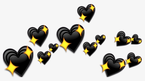 Transparent Corazones En Png - Black Heart Crown Emoji, Png Download, Transparent PNG