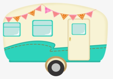 Happy Campers Being Strong A Hurricane Is Looming In - Vintage Camper Clipart, HD Png Download, Transparent PNG