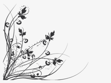 Free Black And White Floral Card Background, HD Png Download, Transparent PNG