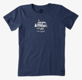 Women S Rocket Camper Vintage Crusher Tee - T Shirt Life Is Good Sloth, HD Png Download, Transparent PNG