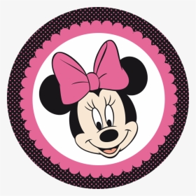 Minnie Rosa Y Negro - Pink Minnie Mouse Face, HD Png Download, Transparent PNG