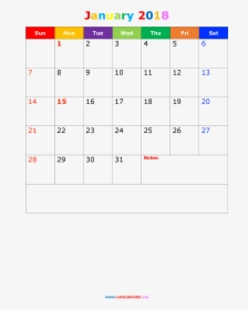 Clip Art 2017-2018 Calendar Template - Kalender Notes, HD Png Download, Transparent PNG