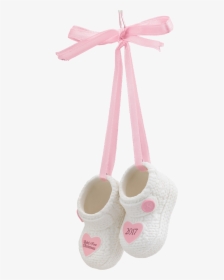 2017 Baby S First Christmas, Girl Porcelain Booties - Baby Girl Booties Png, Transparent Png, Transparent PNG