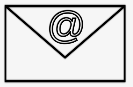 Email Clipart White Object - Email Clipart Black And White, HD Png Download, Transparent PNG