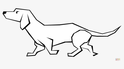 Line Drawing Dog Simple, HD Png Download, Transparent PNG