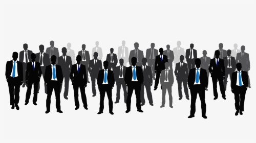 Man Standing Silhouette 2png - Crowd Suits Man Png, Transparent Png, Transparent PNG