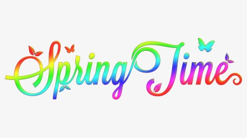 Springtime Clipart Rainbow - Clip Art Spring Time, HD Png Download, Transparent PNG