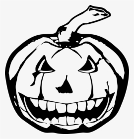 Evil, Halloween, Pumpkin, Scary, Silhouette, Spooky - Scary Jack O Lantern Clipart Black And White, HD Png Download, Transparent PNG