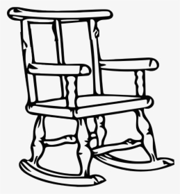Rocking Chair 3 - Rocking Chair Clipart Black And White, HD Png Download, Transparent PNG