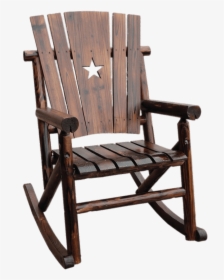 Rocking Chair With Star Decoration - Wooden Rocking Chairs, HD Png Download, Transparent PNG