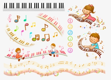 Music Background Music Note Digital Paper Piano - Music Background, HD Png Download, Transparent PNG