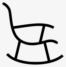 Rocking Chair - Rocking Chair Outline Vector, HD Png Download, Transparent PNG