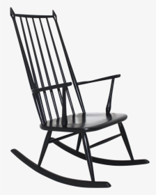 Black Scandinavian Rocking Chair 1960s - 1950s Rocking Chair, HD Png Download, Transparent PNG
