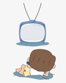 Lazy Clipart Couch Tv - Baby Watching Tv Cartoon, HD Png Download, Transparent PNG