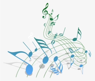 Music, Notes, Clef - Blue And Green Music Notes, HD Png Download, Transparent PNG