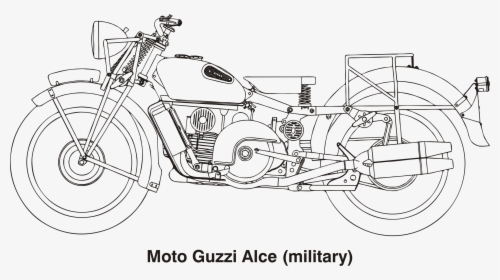 Moto Guzzi Alce , Year 1939 Clip Arts - Moto Guzzi Disegno, HD Png Download, Transparent PNG