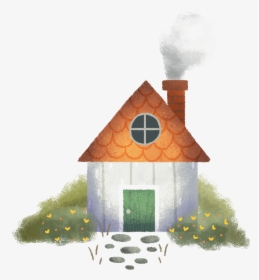 Cartoon House Chimney Png Download - Cartoon House With Chimney, Transparent Png, Transparent PNG