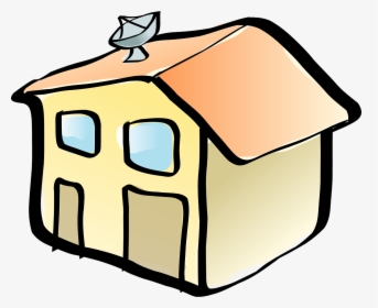 House, Satellite Dish, Residential, Home, Television - Satellite Dish Worker Cartoon Png, Transparent Png, Transparent PNG