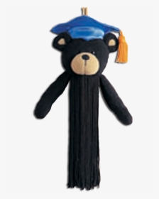 Gund Graduation Tassel Black Bear Wearing A Blue Cap - Stuffed Toy, HD Png Download, Transparent PNG