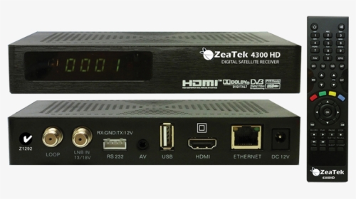 Zeatek 4300hd Mpeg 2/4 Satellite Receiver - Hdmi, HD Png Download, Transparent PNG