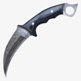 Damascus Steel Karambit Knife - Hunting Knife, HD Png Download, Transparent PNG