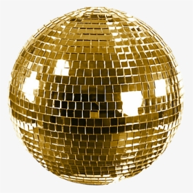 Holidayparty Globe Glow Party Ball Ftestickers - Gold Disco Ball Png, Transparent Png, Transparent PNG