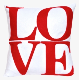 Love Pillow Cover Red On Pure White - Cushion, HD Png Download, Transparent PNG