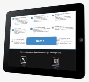 Job Application Add-on For Action Form Demo - Tablet Computer, HD Png Download, Transparent PNG