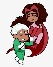 Quicksilver Pietro Scarlet Witch Chibi Anime Png Quicksilver - Scarlet Witch Quicksilver Cute, Transparent Png, Transparent PNG