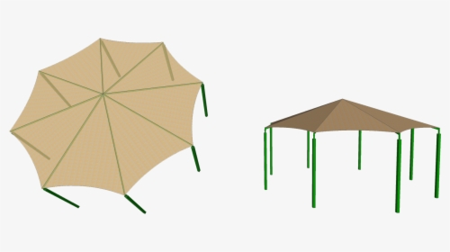 This Octagon Shape Shade Structure Is Excellent For - Umbrella, HD Png Download, Transparent PNG