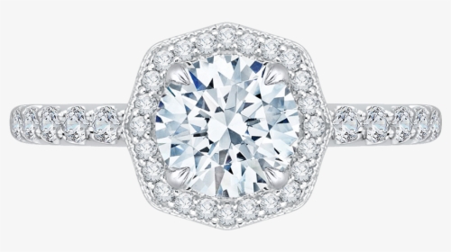 Engagement Rings Octagon Halo, HD Png Download, Transparent PNG
