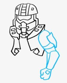How To Draw Master Chief From Halo - Drawing Master Chief, HD Png Download, Transparent PNG