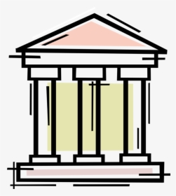 Vector Illustration Of Financial Banking Institution - Governmental Institutions, HD Png Download, Transparent PNG