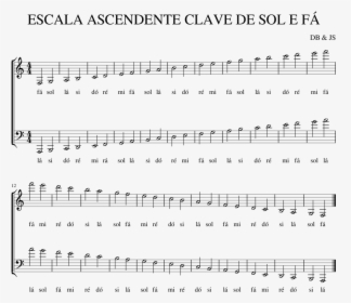 Escala Ascendente Clave De Sol E Fá Piano Tutorial - Beginner French Horn Notes, HD Png Download, Transparent PNG