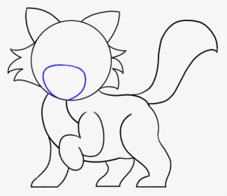 How To Draw A - Drawings Of Cartoon Cats, HD Png Download, Transparent PNG