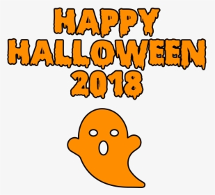 Happy Halloween 2018 Scary Ghost Bloody Font - Imagenes En Png De Halloween 2018, Transparent Png, Transparent PNG