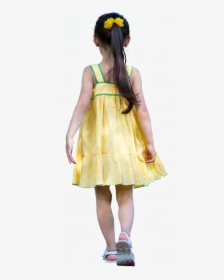 Girl With Yellow Dress Back, HD Png Download, Transparent PNG