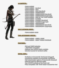 Outfits Evb Cbbe Ae - Lara Croft Tomb Raider Png, Transparent Png, Transparent PNG
