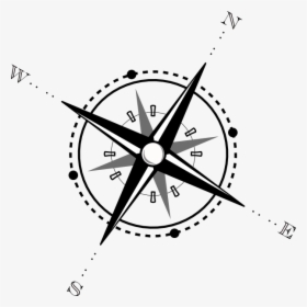 Simple Compass Svg Clip Arts - Compass Clipart Black And White, HD Png Download, Transparent PNG