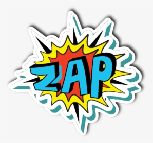 Clip Art Zap Vinyl Die Cut - Comic Book Words Png, Transparent Png, Transparent PNG