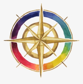Rainbow Compass Simple - Emblem, HD Png Download, Transparent PNG
